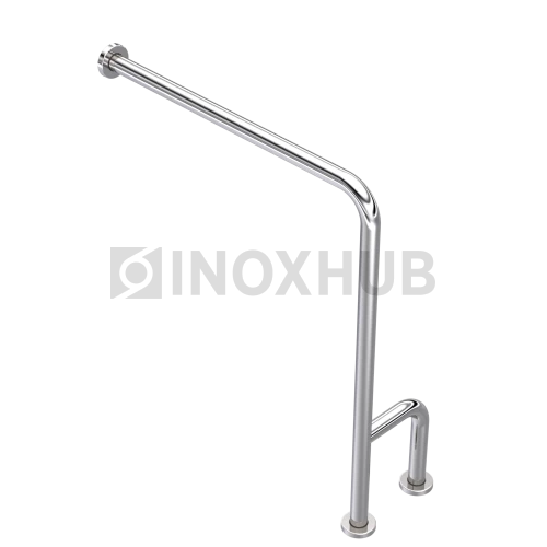 Поручень одноопорный в пол правый, Ø38 мм, AISI 201, GRIT 600