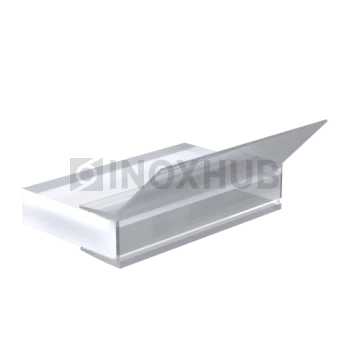 Профиль (203-8 CL), L=2200, стекло 8.0 мм, ПВХ прозрачный БЕЛЫЙ