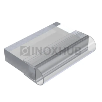 Профиль (212-10 CL), L=2200, стекло 10.0 мм, ПВХ прозрачный БЕЛЫЙ