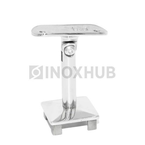 Наконечник штырь литой облегченный с ложементом (Ø50.8) регулируемый, 40.0×40.0 мм, AISI 304, GRIT 600