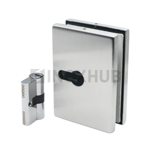 Замок (007-1 SSS) с ответной частью на стену, нерж. сталь матовая