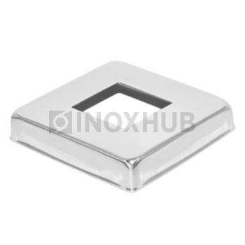 Низ стойки квадратный, 40.0×40.0 мм / 94.0×94.0 мм, AISI 304, GRIT 600