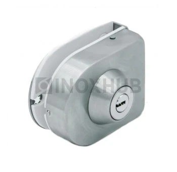 Замок (016-1 SSS) без сверления, с ответной частью на стену, нерж. сталь матовая