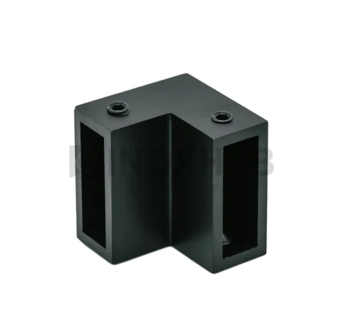 Соединитель штанги 90° (340 BLC), штанга 30×10 мм, Черный мат