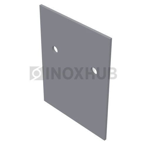 Торцевая заглушка на профиль 44Т, под стекло 10 мм, не анодированный алюминий