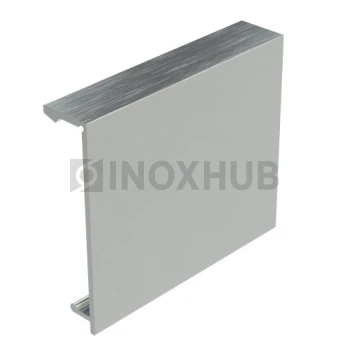 Комплект крышек (44К-3000 SB) профиль 44, L=3000мм (2 шт), Брашированный алюминий