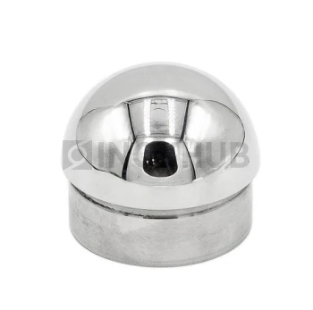 Заглушка сферическая со вставкой, Ø38.1 мм, AISI 304, GRIT 600