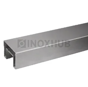 Труба с пазом 24×24 мм, профильная 60×40×1.5×6000 мм, AISI 304, ASTM A554, GRIT 320