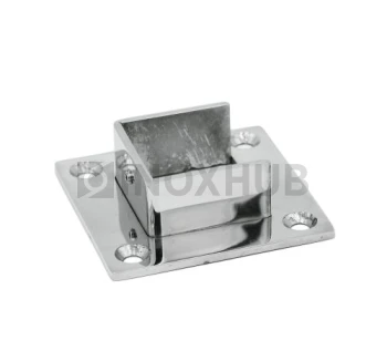 Фланец для поручня с пазом, 40.0×40.0 мм, AISI 304, GRIT 600