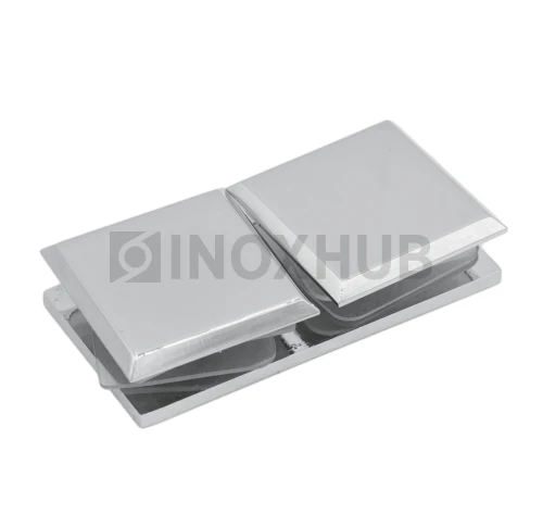 Коннектор (724 PC) стекло-стекло 180°, полированный хром