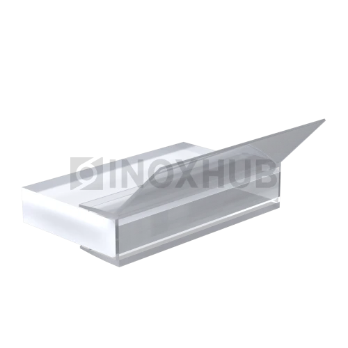 Профиль (203-8 CL), L=2200, стекло 8.0 мм, ПВХ прозрачный БЕЛЫЙ