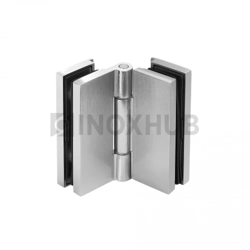 Петля (515 SC) стекло-стекло, без реза уплотнителя, с декоративными крышками, матовый хром