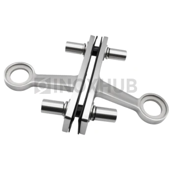 Спайдер на ребро жесткости 2 точки, AISI 316, GRIT 320