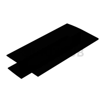 Профиль (204-8 BLC), L=3000, стекло 8.0 мм, ПВХ Черный мат