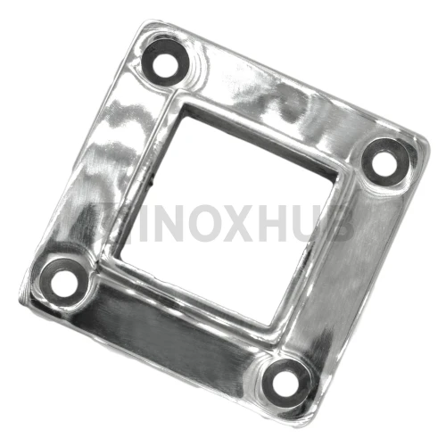 Фланец настенный литой, 40.0×40.0 мм, AISI 304, GRIT 600