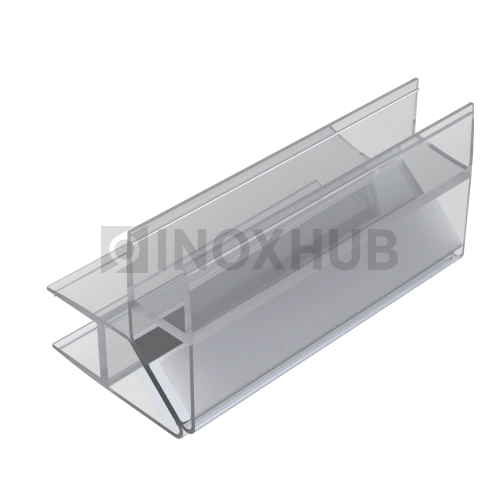 Профиль (210-8) магнит белый 90º/180º, L=2200 (1компл/2 шт), стекло 8.0 мм