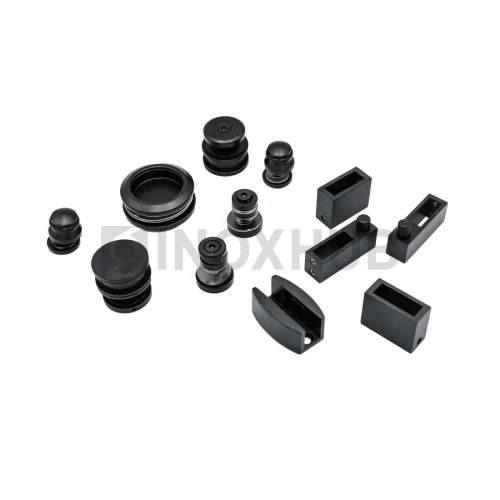 Комплект душевой (400 BLC) раздвижной системы, нерж. сталь Черный мат