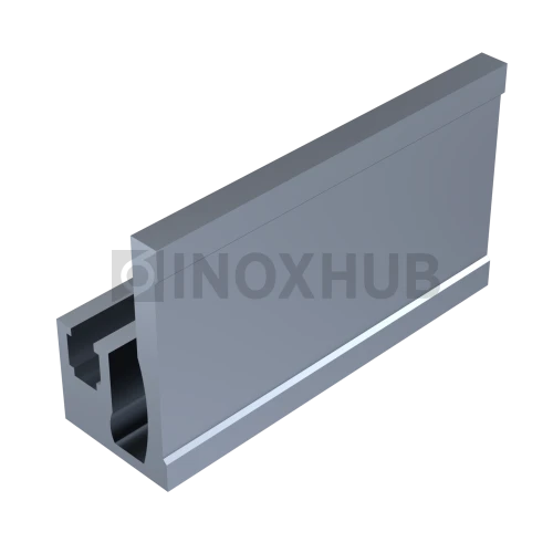 Профиль-упор на стену (716 al), L=2200, полированный алюминий