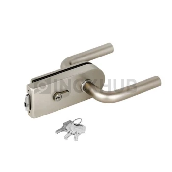 Замок (86-1 SNP) с нажимной ручкой, притвором, без отв. части, Алюминий под SSS