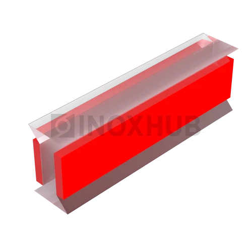 Профиль (220-8) межстекольный самоклеящийся, L=3000, стекло 8.0 мм, ПВХ прозрачный