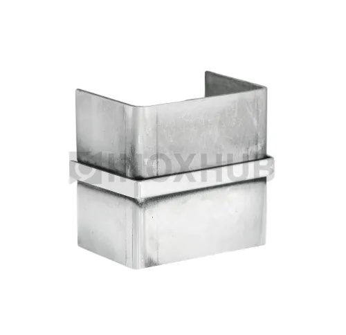 Соединительная муфта для поручня с пазом, 60.0×40.0 мм, AISI 304, GRIT 600
