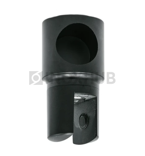 Держатель стекла (914А BLC) торцевой, штанга Ø19 мм, Черный мат