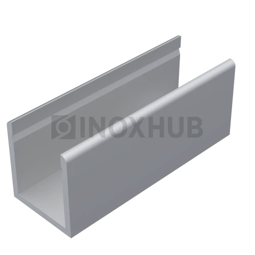 П швеллер 22 AL нижний, 20 мм, кратно 3 м, Анодированный алюминий