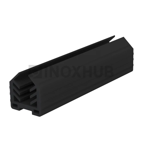 Уплотнитель в поручень с пазом 24.0×24.0 мм, стекло 10.0 мм, кратно 3 м