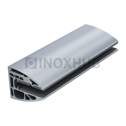 Профиль НАБОР для КОЗЫРЬКА с крышками, кратно 6 м, не анодированный алюминий