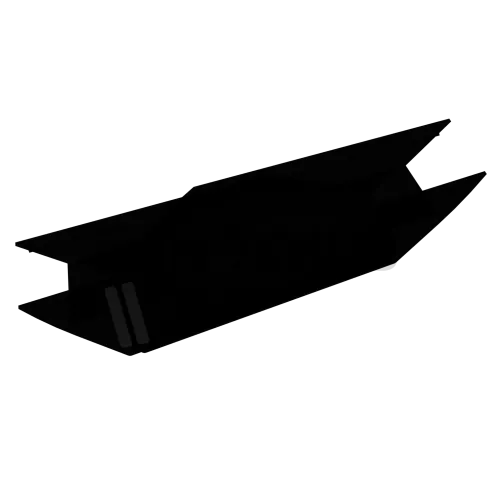 Профиль (208-8 BLC) магнит 135º, L=2200 (1компл/2 шт), стекло 8.0 мм, ПВХ Черный мат