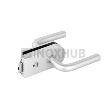 Защелка сантех. (84-1 AL) с индикатором, с притвором, с отв. частью на стену, Анодированный алюминий