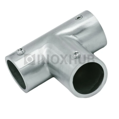 Соединитель-тройник (902 SSS), штанга Ø19 мм,  нерж. сталь матовая