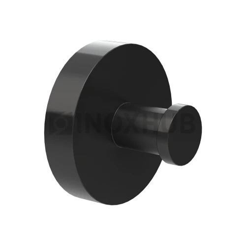 Крючок-полотенцесушитель для ванной, нерж сталь, черный матовый