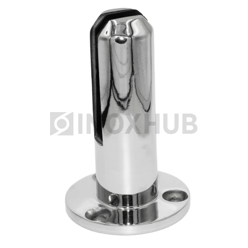 Напольный стеклодержатель литой круглый Ø50×160 мм, AISI 304, GRIT 600