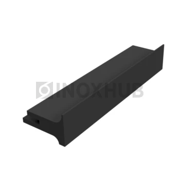 Уплотнитель 8 мм на нащельник к несущему профилю утолщенный, ЧЕРНЫЙ