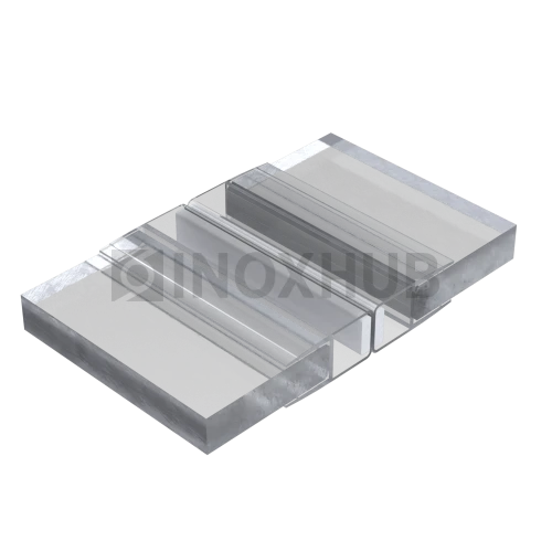 Профиль (209А-8 CL) магнит белый 180º, L=2200 (1компл/2 шт), стекло 8.0 мм, ПВХ прозрачный БЕЛЫЙ
