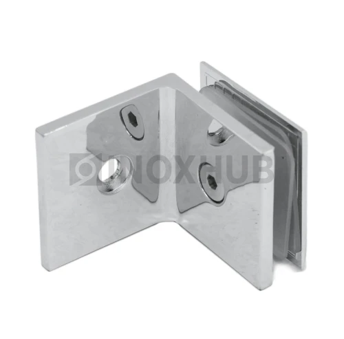 Коннектор L-обр. (722 PС) стекло-стена, полированный хром