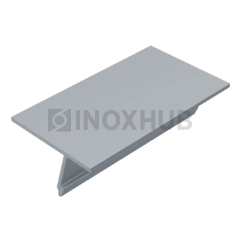 Крышка 28.5 на профиль 80/102/106 для стекла 10-12 мм, L=6000, Анодированный алюминий