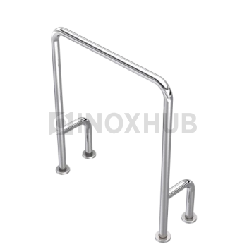 Поручень двухопорный в пол, 720 мм, AISI 201, GRIT 600