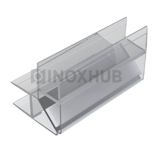 Профиль (210-10) магнит белый 90º/180º, L=2200 (1компл/2 шт), стекло 10.0 мм