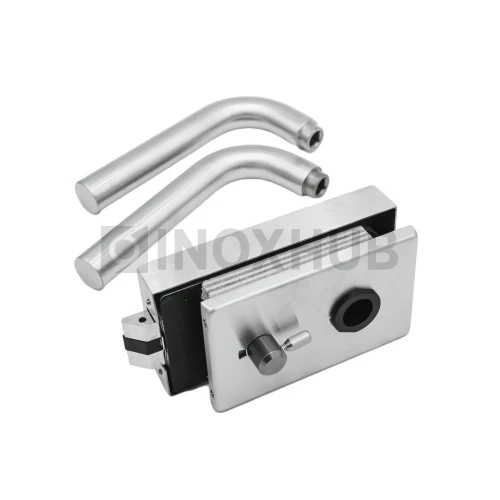 Защелка сантех. (85-1 SSS) с индикатором, с притвором, с отв. частью на стену, нерж. сталь матовая