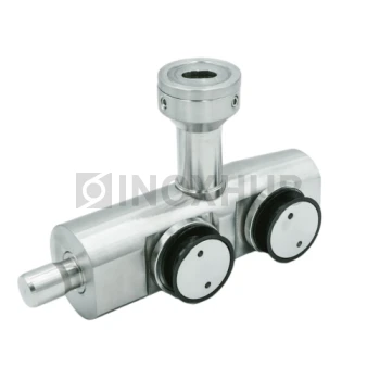 Фитинг (730 SSS) с осью стена-фрамуга под зенковку, нерж. сталь матовая