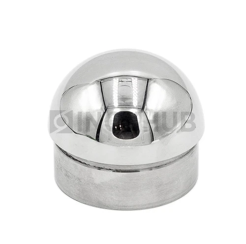 Заглушка сферическая со вставкой, Ø38.1 мм, AISI 304, GRIT 600