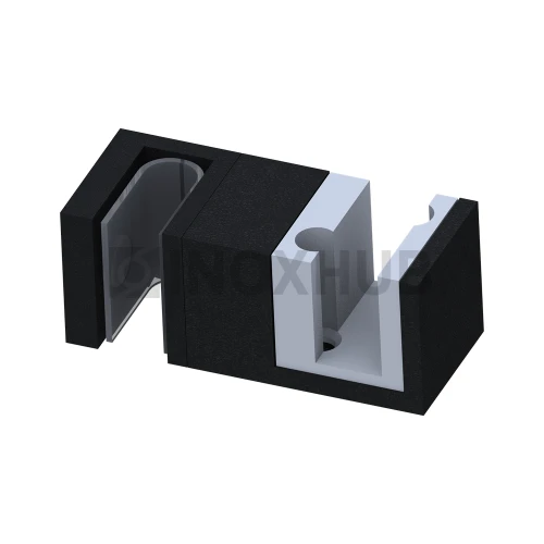 Направляющая нижняя (460 BLC) двойная для откатной двери, нерж. сталь Черный мат