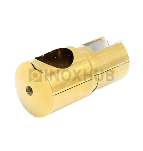 Держатель стекла (914А Gold) торцевой, штанга Ø19 мм, под Золото