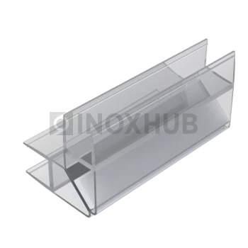 Профиль (210-8) магнит белый 90º/180º, L=2200 (1компл/2 шт), стекло 8.0 мм