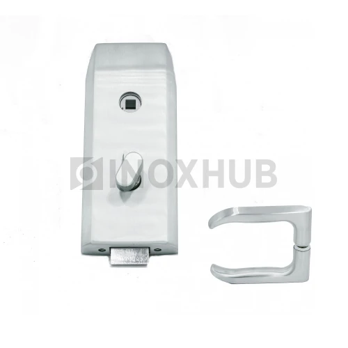 Замок (013-1 SSS) с притвором, с ответной частью на стену, нерж. сталь матовая