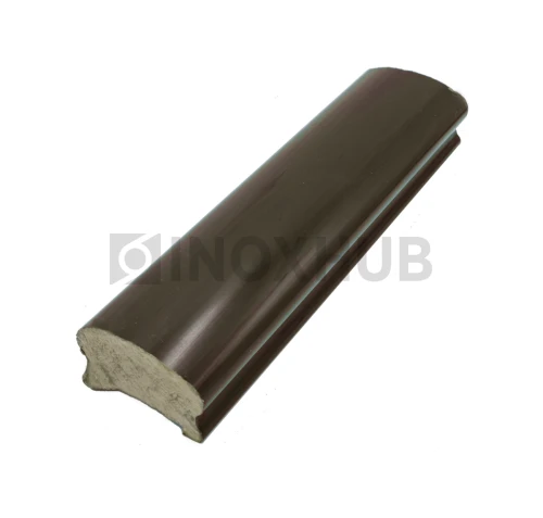 Пластиковый поручень, фигурный, цвет Венге, 38.0×64.0×4000 мм