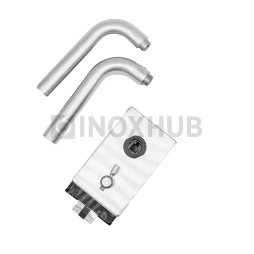 Защелка сантех. (85-1 SSS) с индикатором, с притвором, с отв. частью на стену, нерж. сталь матовая