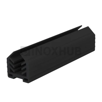 Уплотнитель в поручень с пазом 24.0×24.0 мм, стекло 10.0 мм, кратно 3 м